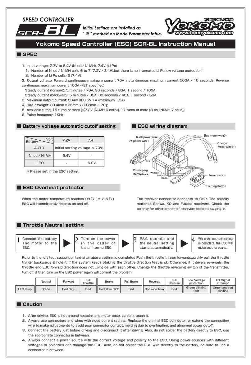 Yokomo SCR-BL instruction manual