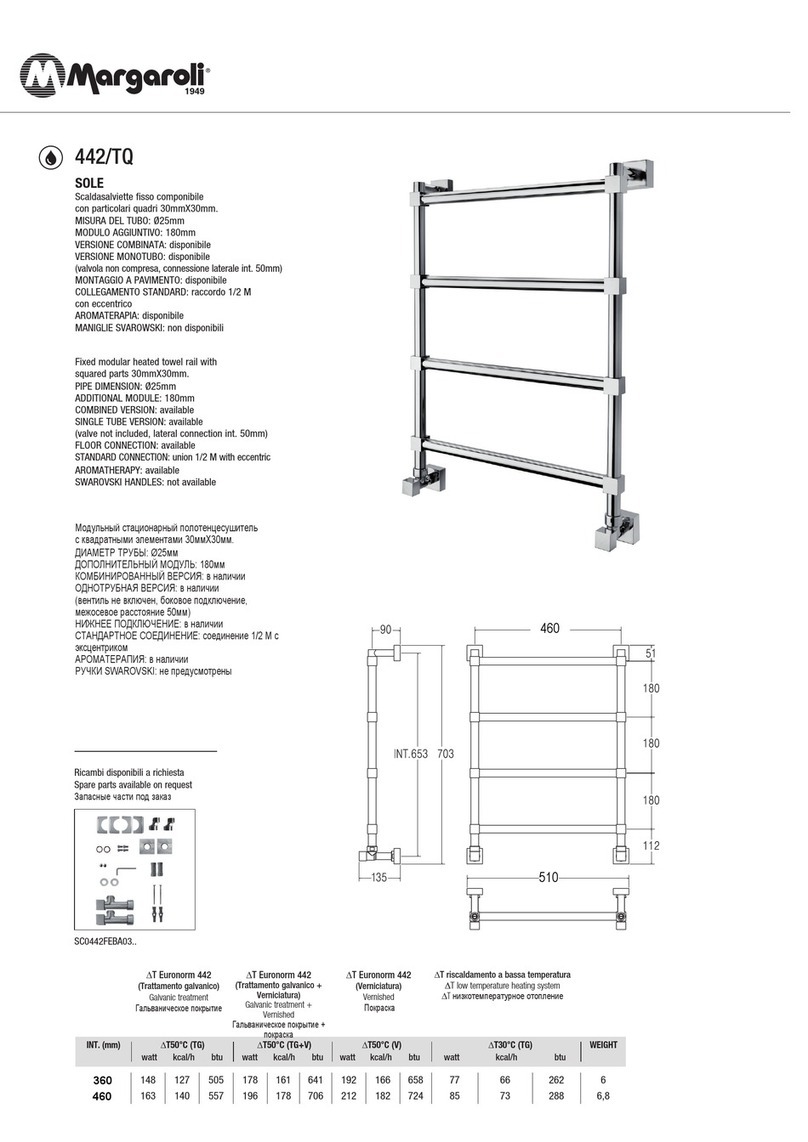 Margaroli Home 442/TQ installation instructions Margaroli Home 442/TQ installation instructions