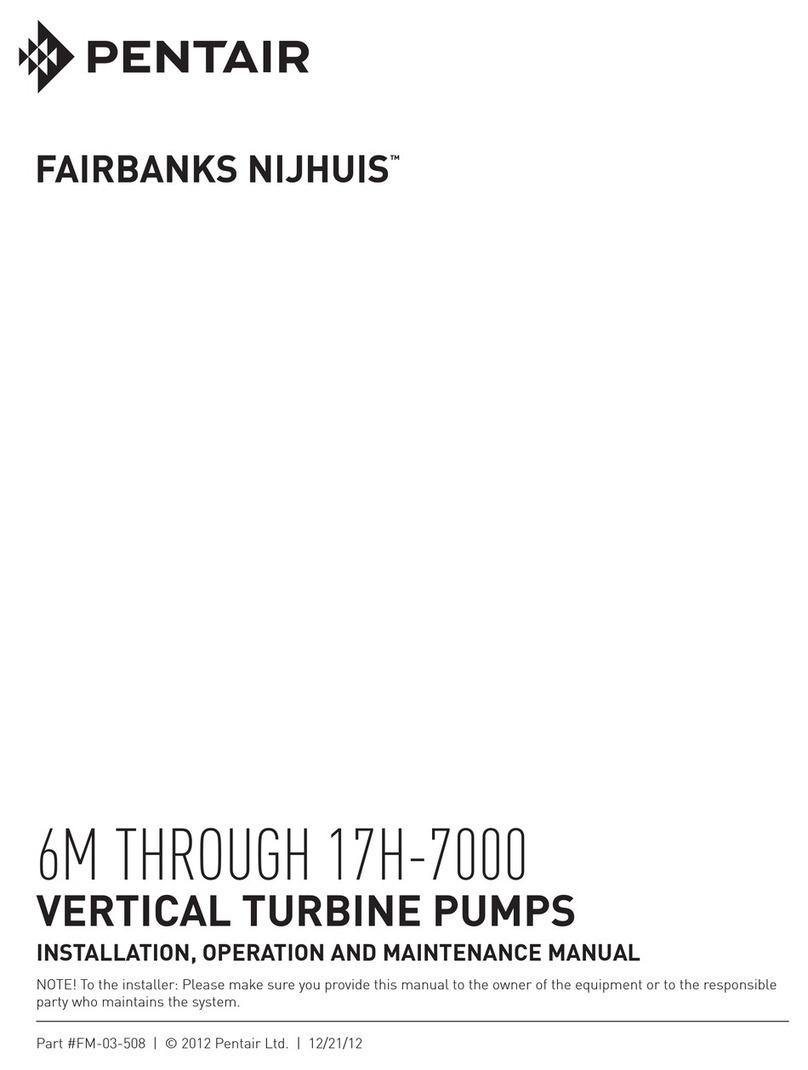 Pentair Fairbanks Nijhuis Series User manual