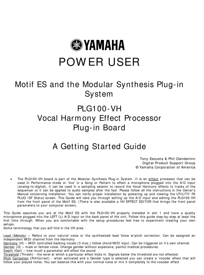 Yamaha PLG100-VH User manual Yamaha PLG100-VH User manual