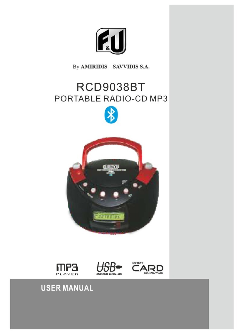 F&U RCD9038BT User manual