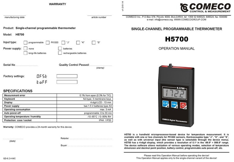 COMECO H5700 User manual