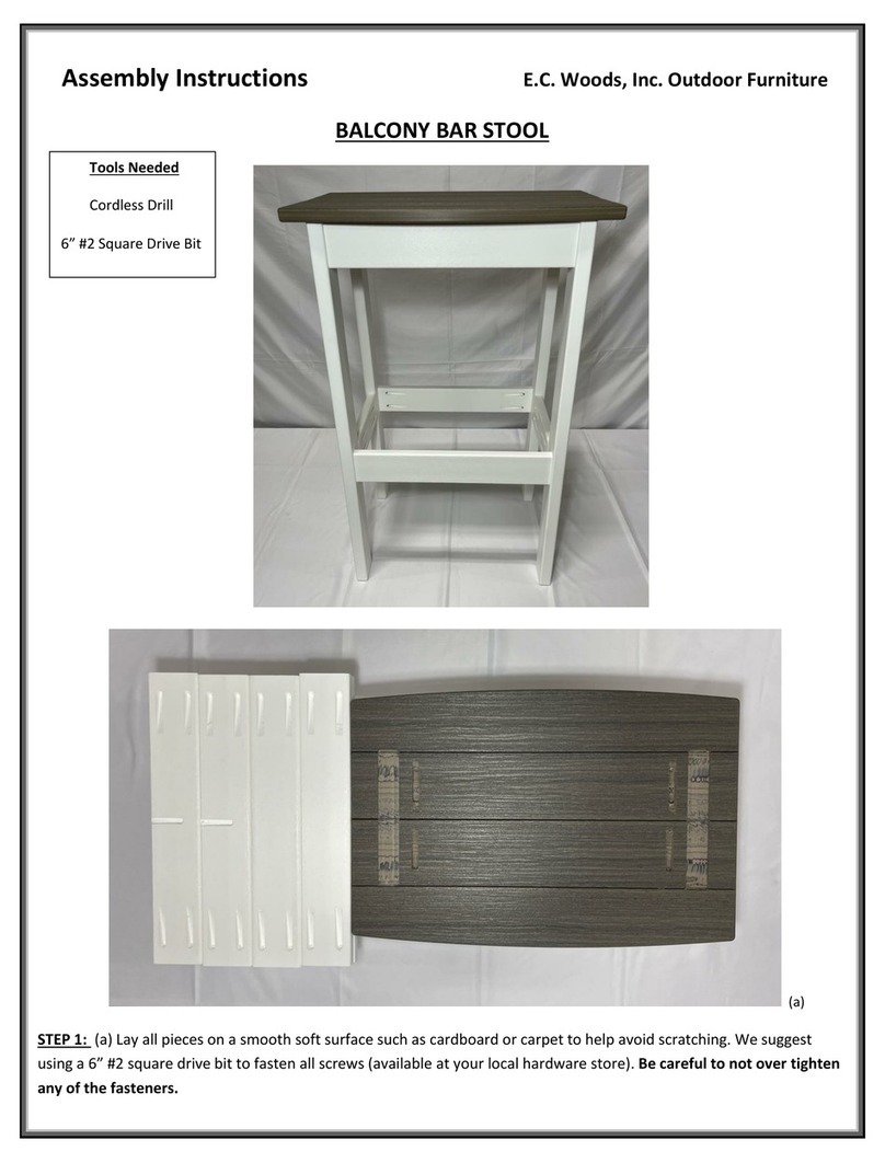 E.C. Woods Belmar Balcony Bar Stool User manual E.C. Woods Belmar Balcony Bar Stool User manual