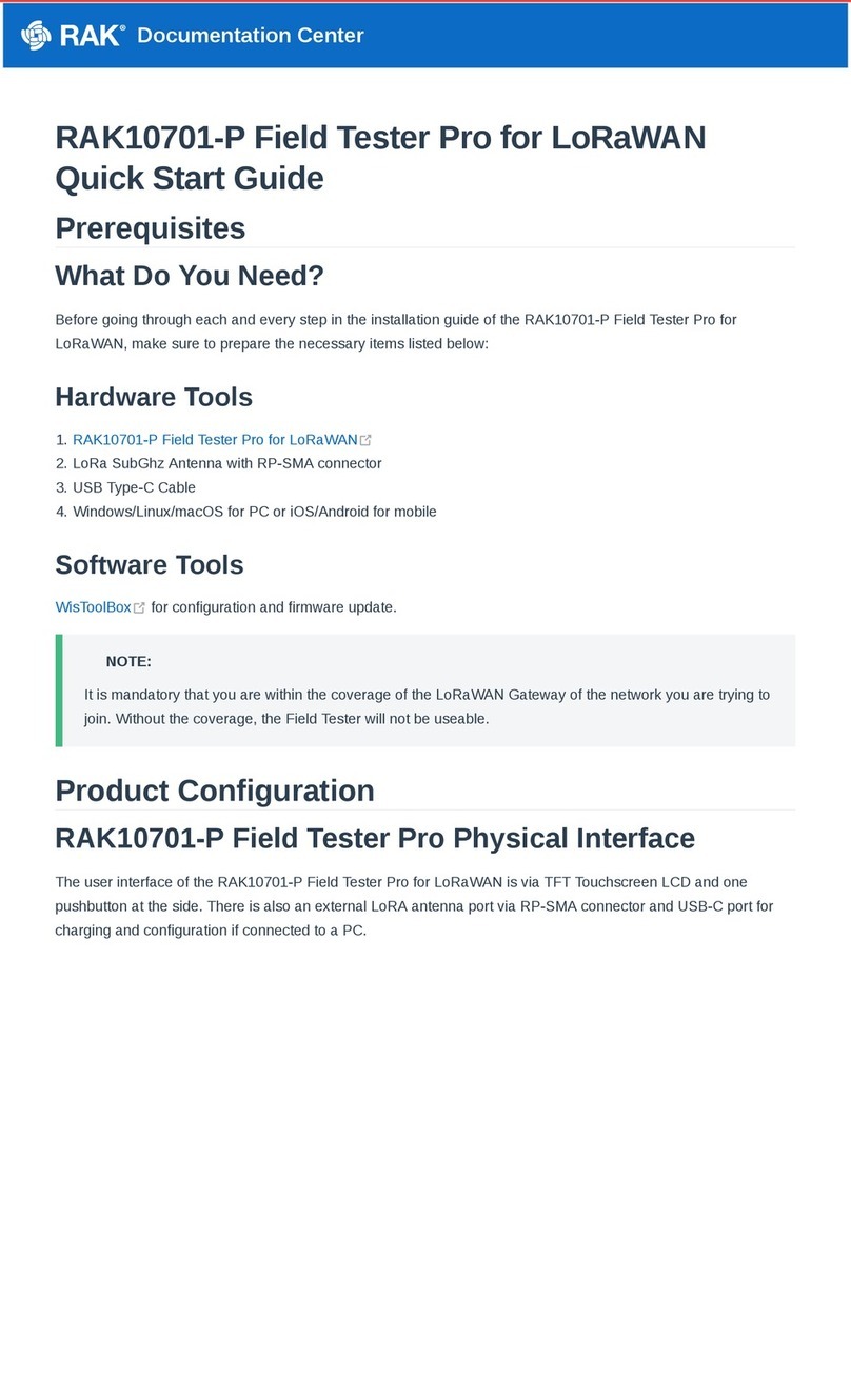 RAK RAK10701-P quick start guide