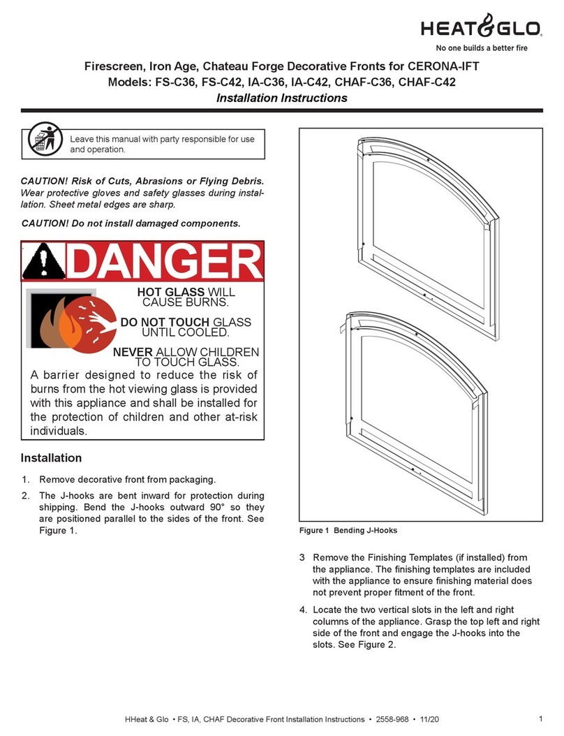 Heat & Glo Firescreen installation instructions Heat & Glo Firescreen installation instructions