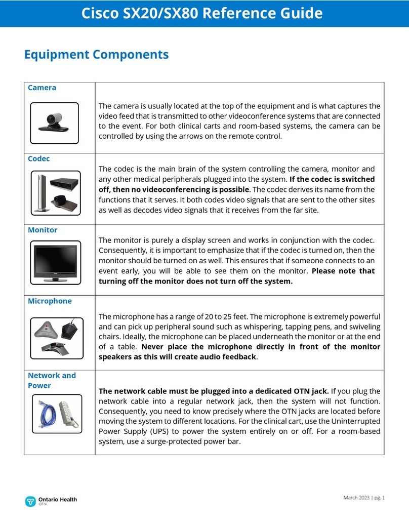 Cisco TelePresence SX20 reference guide