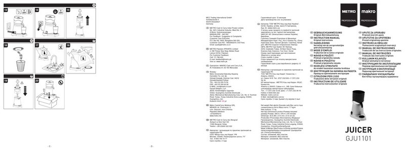 Metro DataVac GJU1101 instruction manual