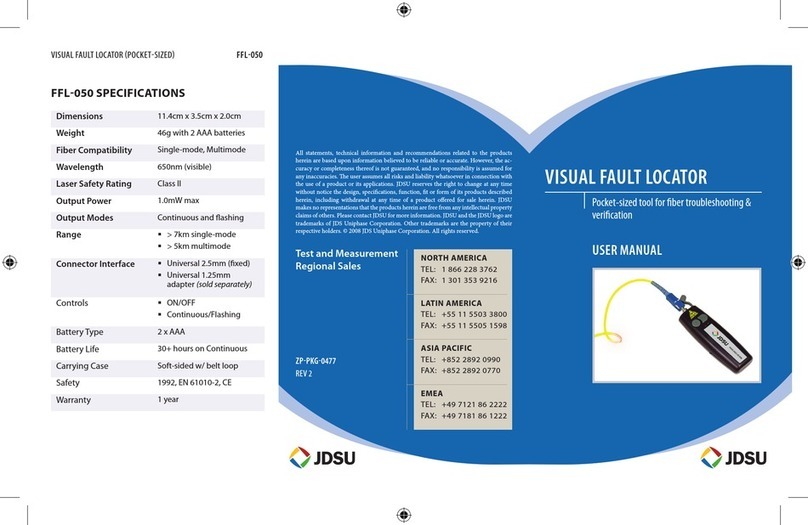 JDS Uniphase FFL-050 User manual