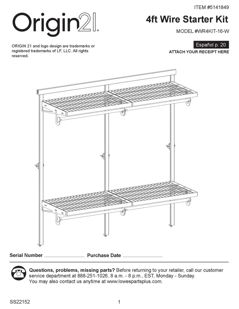 Origin 21 WR4KIT-16-W Assembly instructions