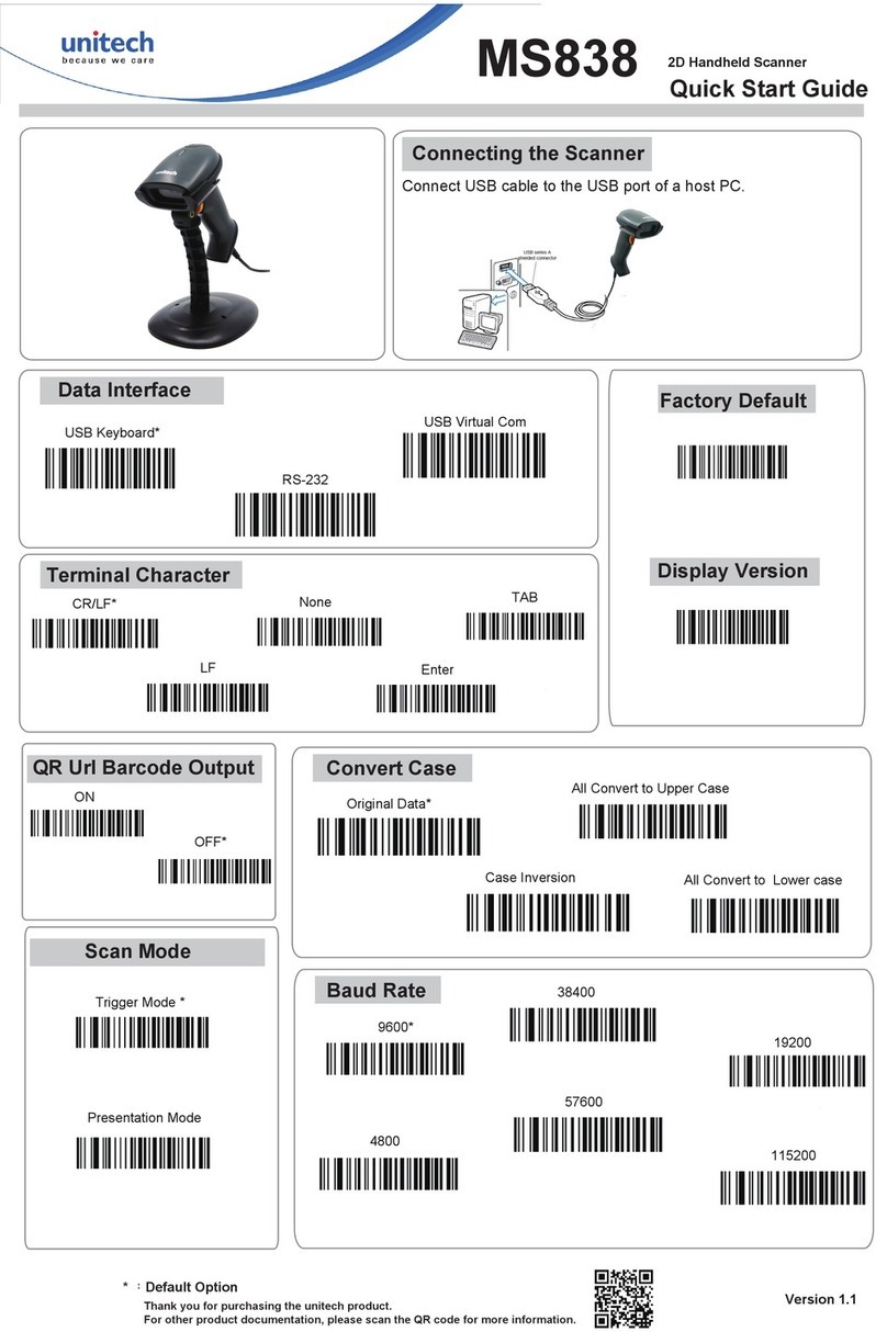 Unitech MS838 User manual