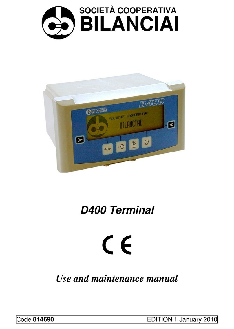 Bilanciai D400 Use and maintenance manual