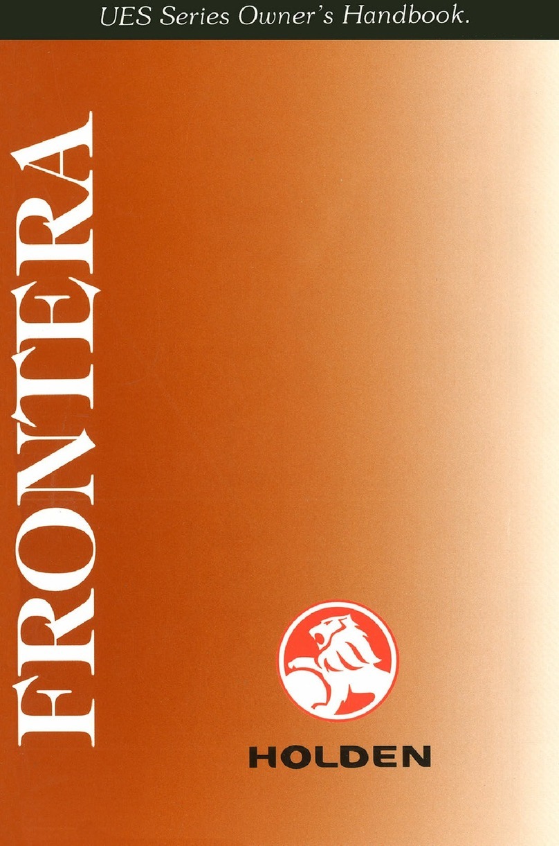 HOLDEN UES Series Owner's handbook