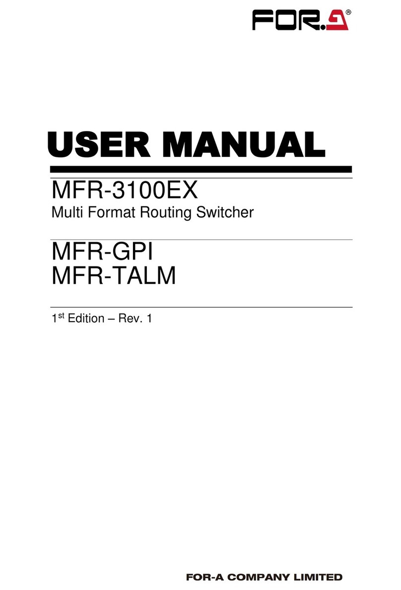 FOR-A MFR-3100EX User manual FOR-A MFR-3100EX User manual