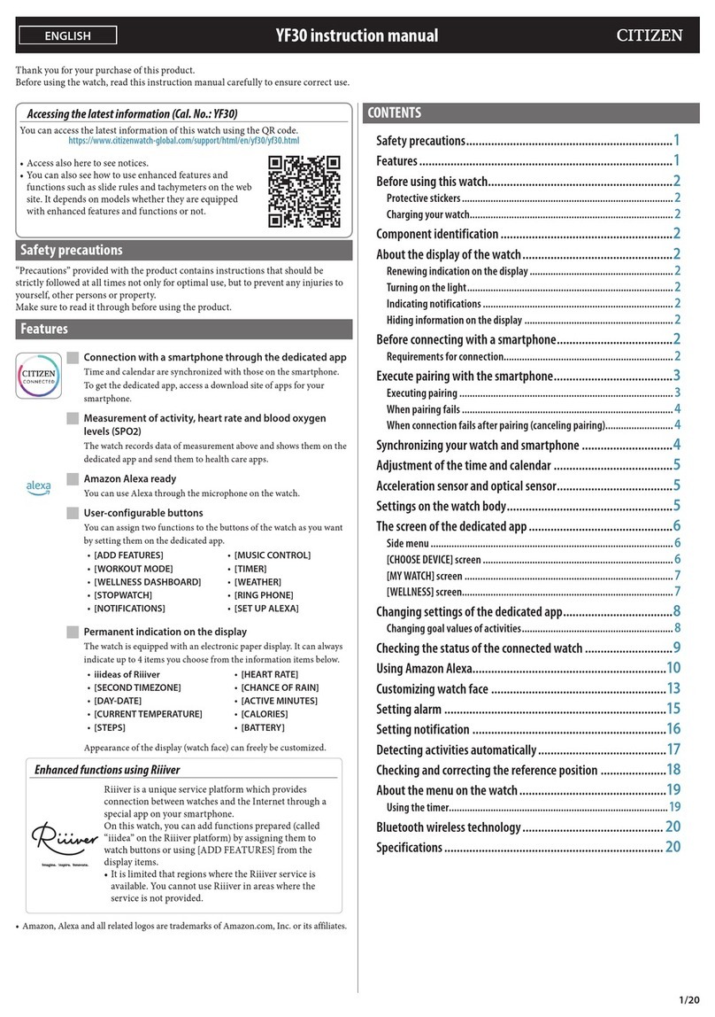Citizen YF30 User manual