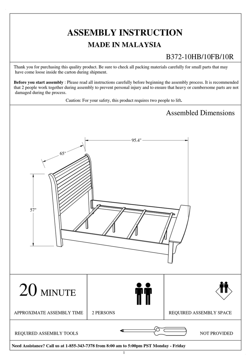 Emerald Home Furnishings B372-10HB Assembly instruction Emerald Home Furnishings B372-10HB Assembly instruction