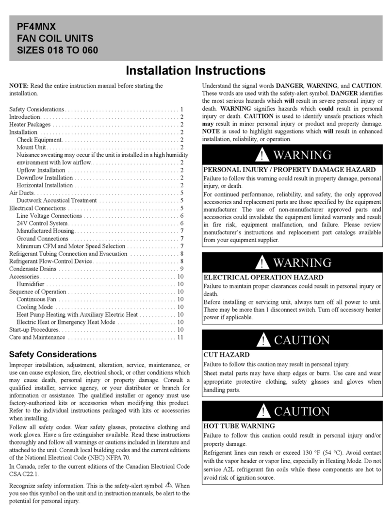 Carrier PF4MNX User manual