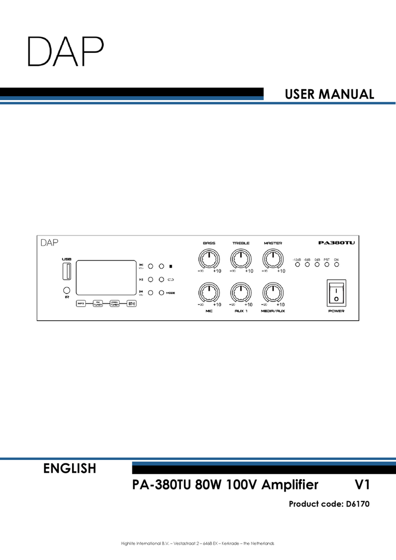 DAPAudio PA-380TU User manual