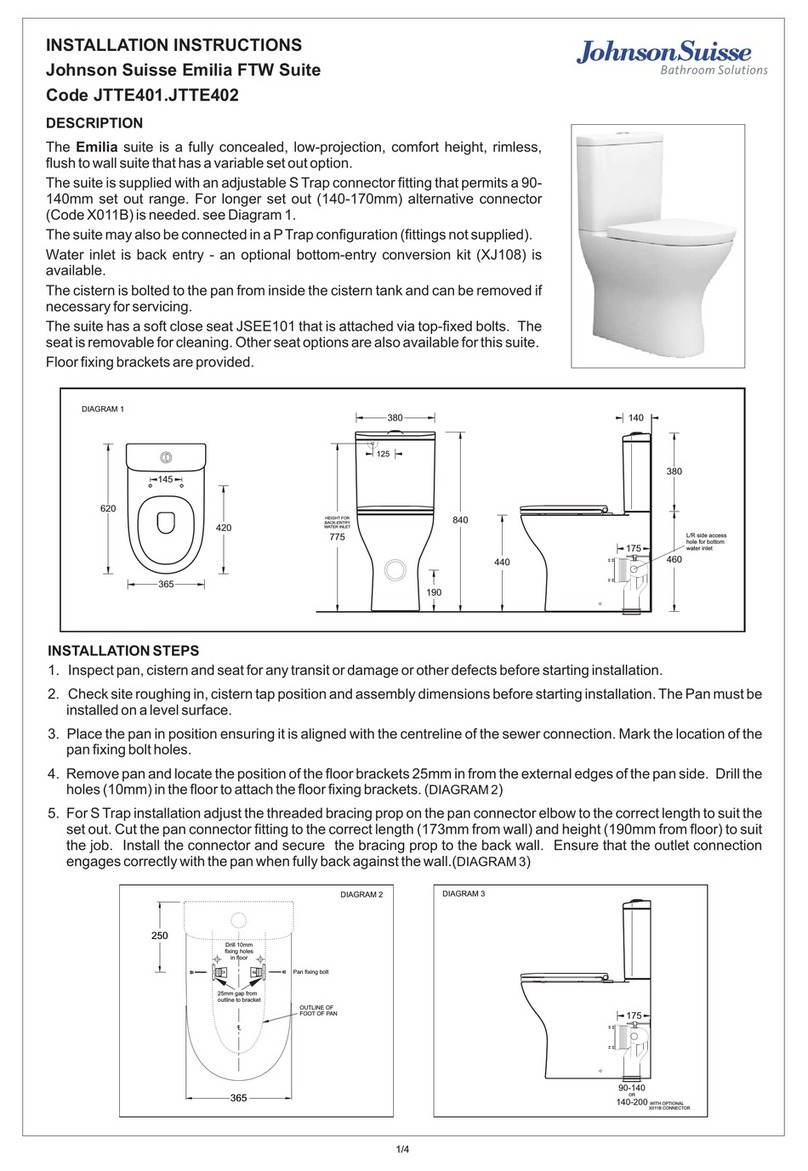 JohnsonSuisse Emilia FTW Suite JTTE401 installation instructions