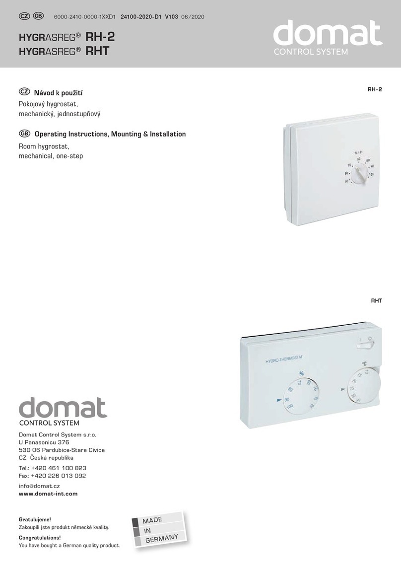 domat HYGRASREG RH-2 User manual