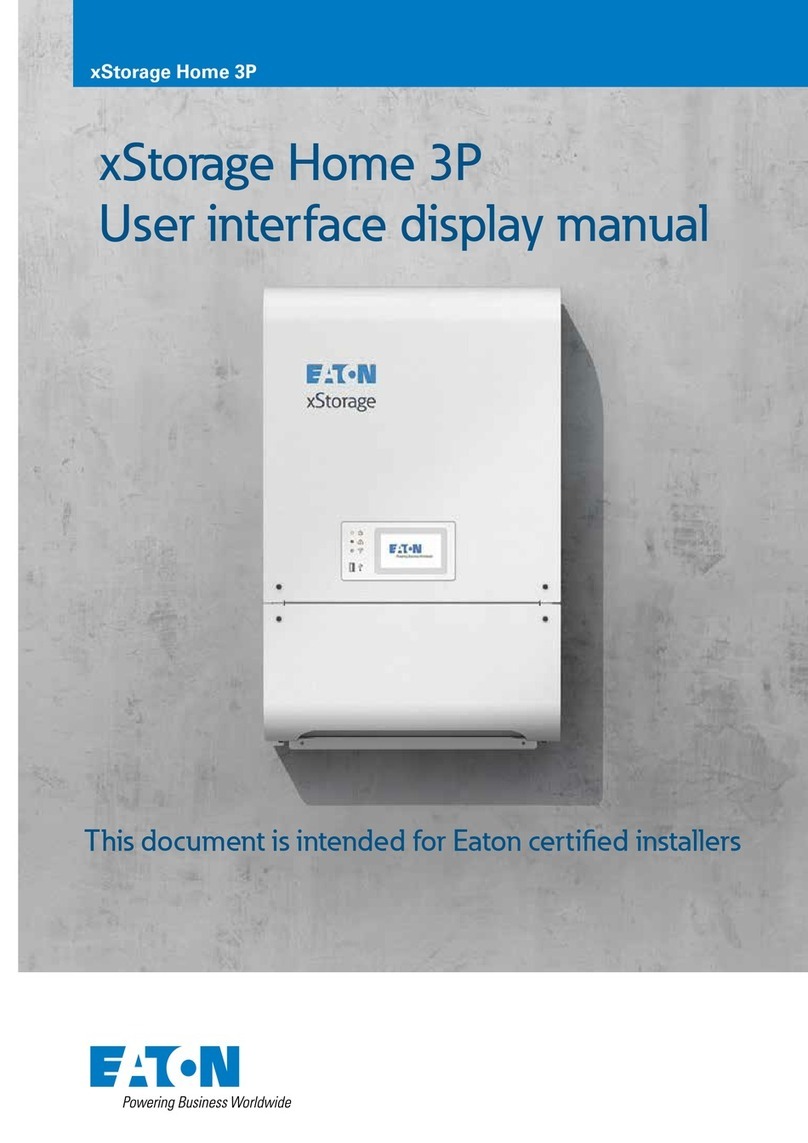 Eaton xStorage Home 3P USER INTERFACE MANUAL