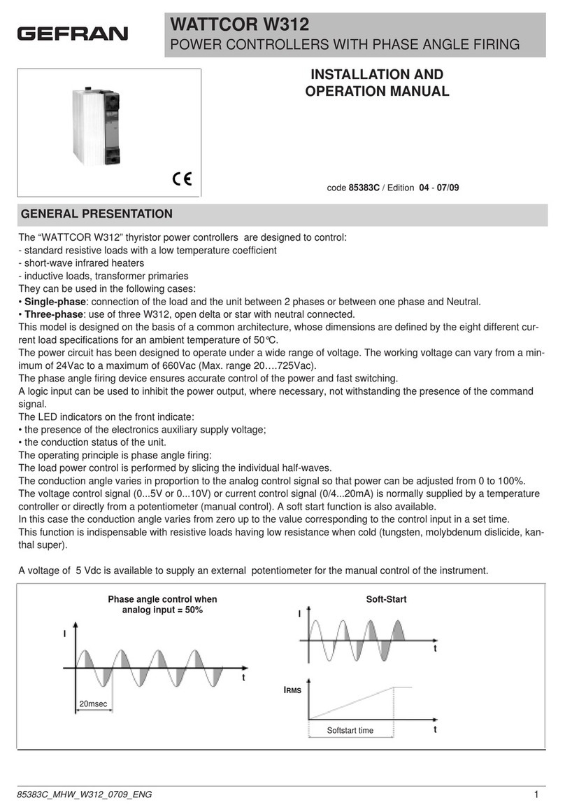 gefran WATTCOR W312 User manual