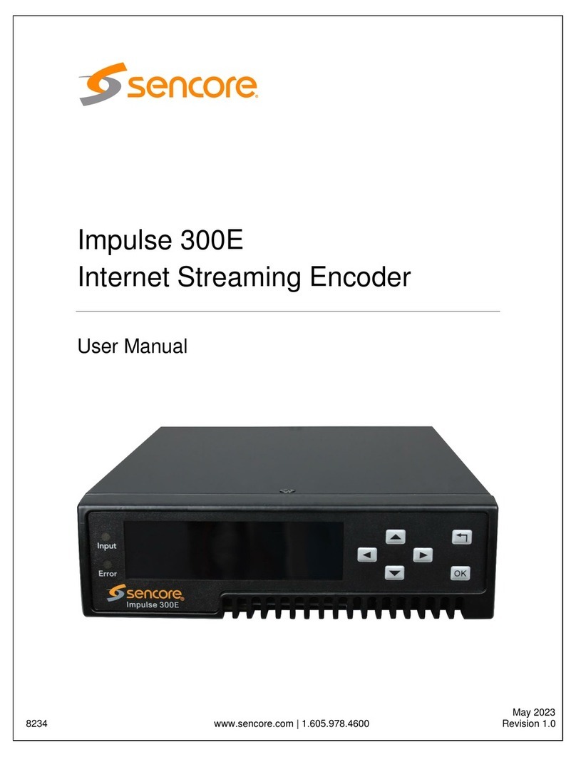 Sencore Impulse 300E User manual