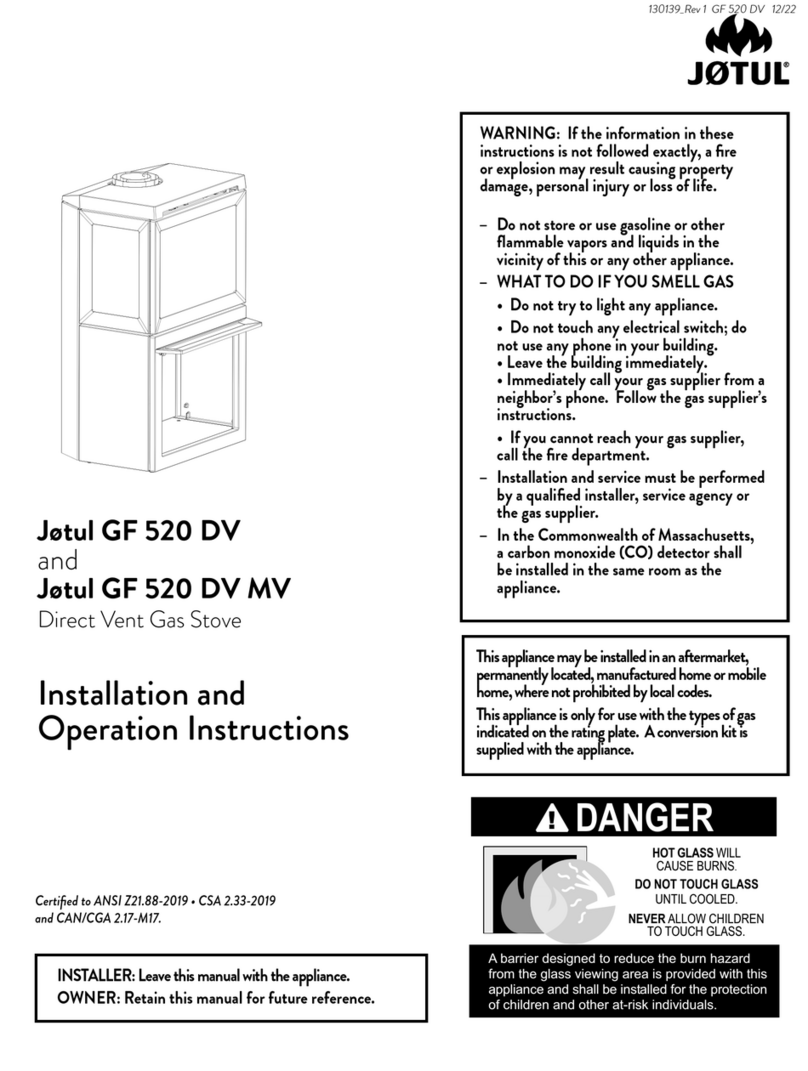 Jøtul GF 520 DV Installation and operation instruction