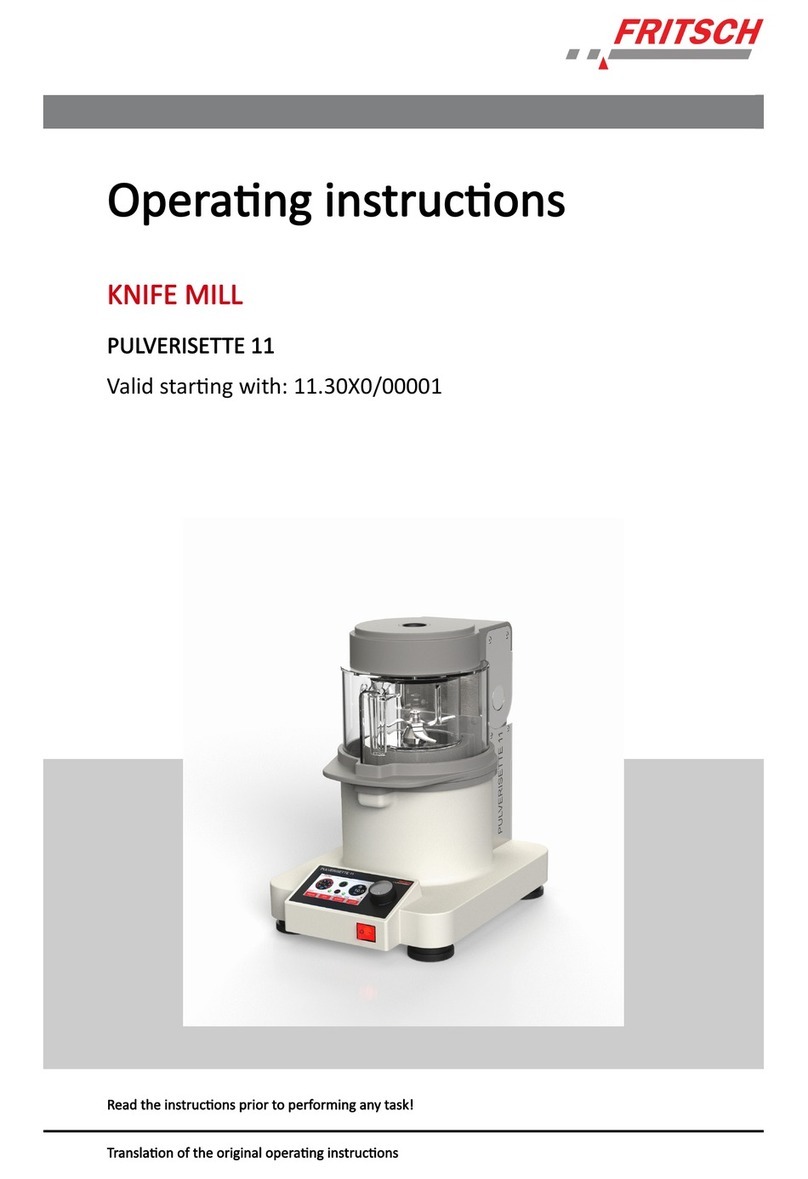 Fritsch PULVERISETTE 11 User manual