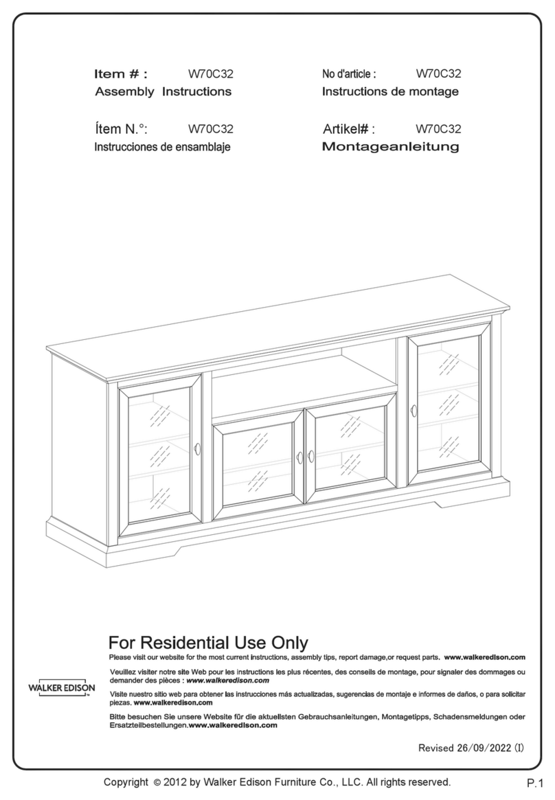 Walker Edison Beaverhead Espresso Highboy W70C32 User manual