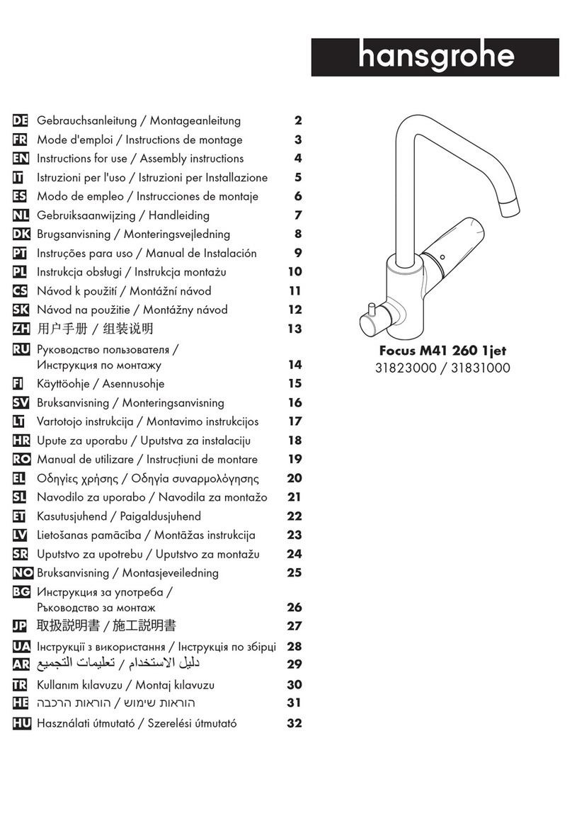 Hans Grohe Focus M41 260 1jet 31823000 Instructions for use/assembly instructions