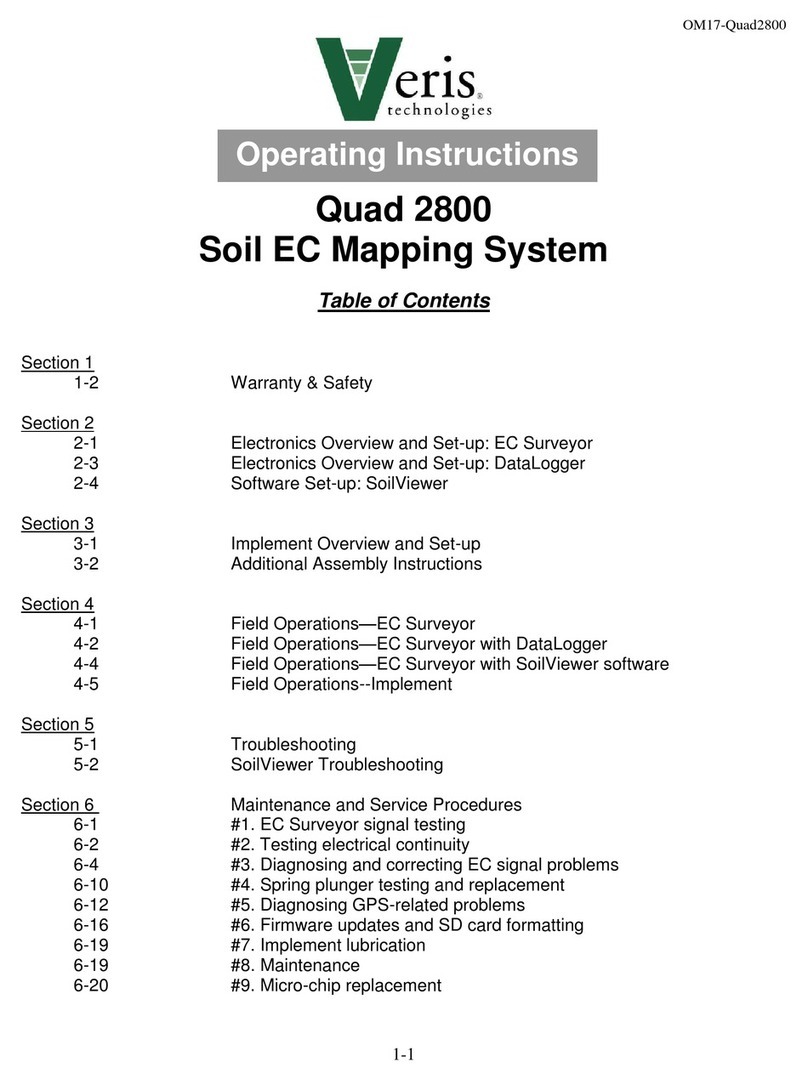 Veris Quad 2800 Soil EC Mapping System operating instructions Veris Quad 2800 Soil EC Mapping System operating instructions