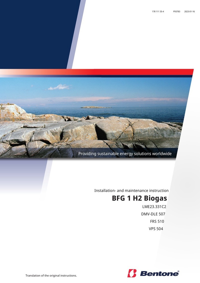 Bentone BFG 1 H2 Biogas Technical specifications