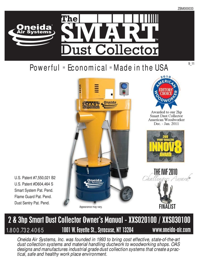 Oneida Air Systems Smart Dust Collector owner's manual