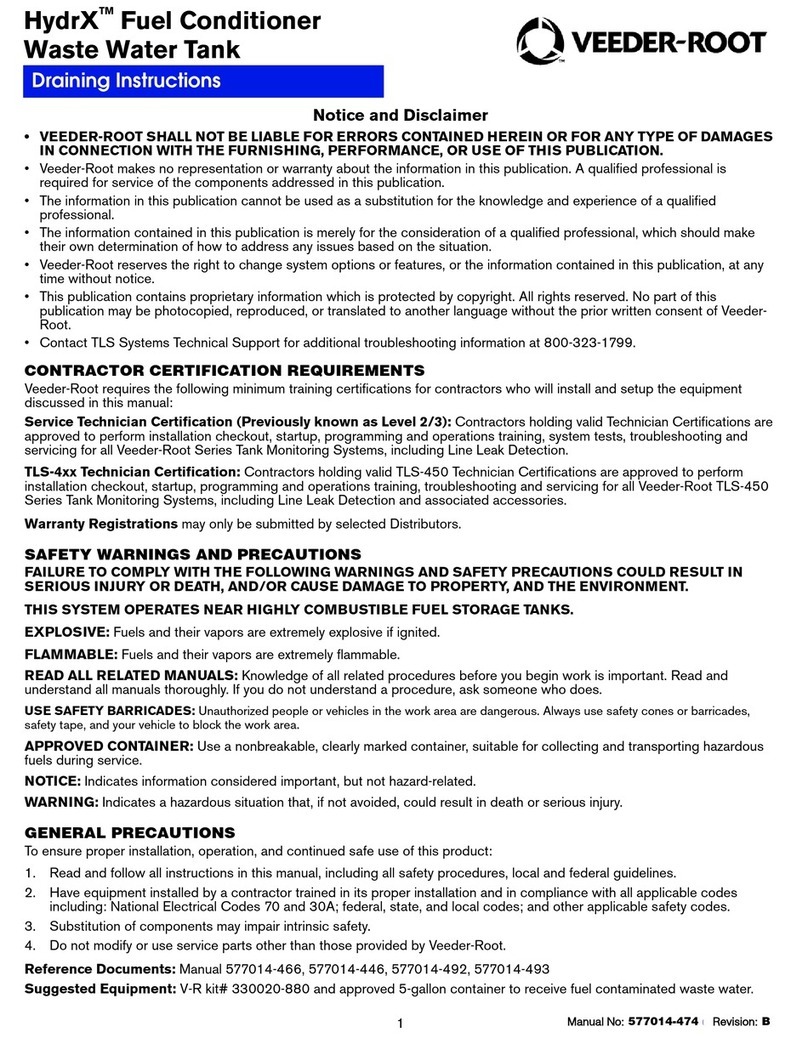 Veeder-Root HydrX User manual