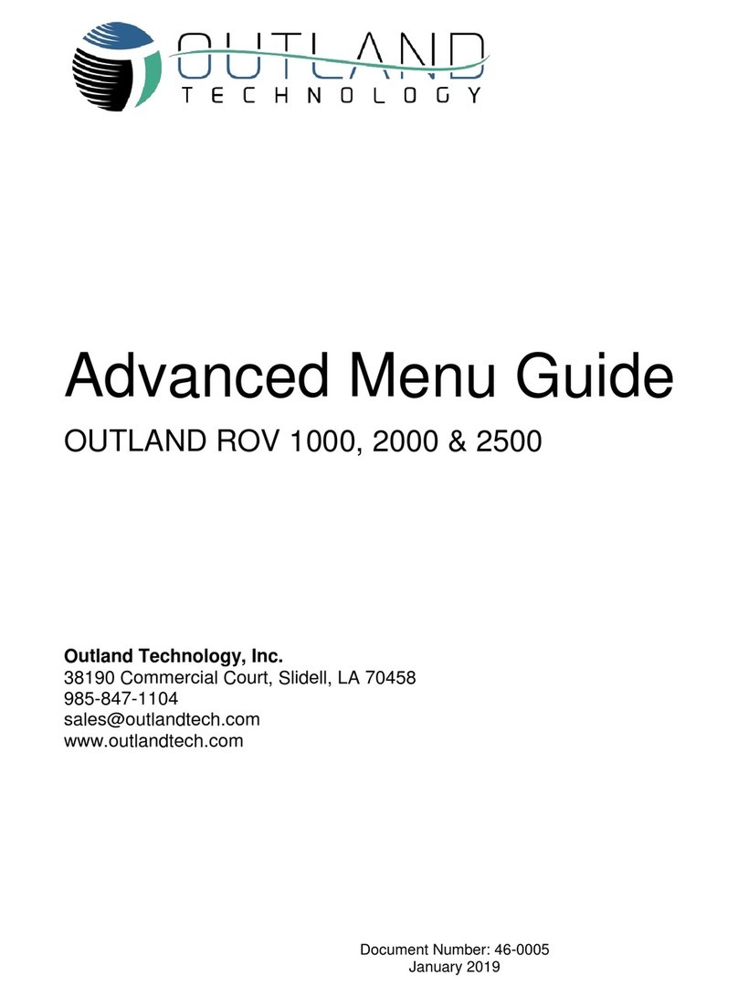 Outland Technology ROV 1000 Menu guide