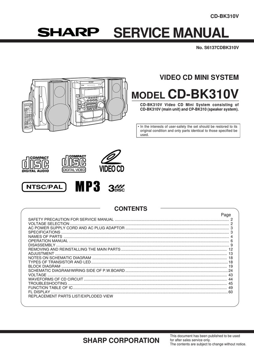 Sharp CD-BK310V User manual Sharp CD-BK310V User manual