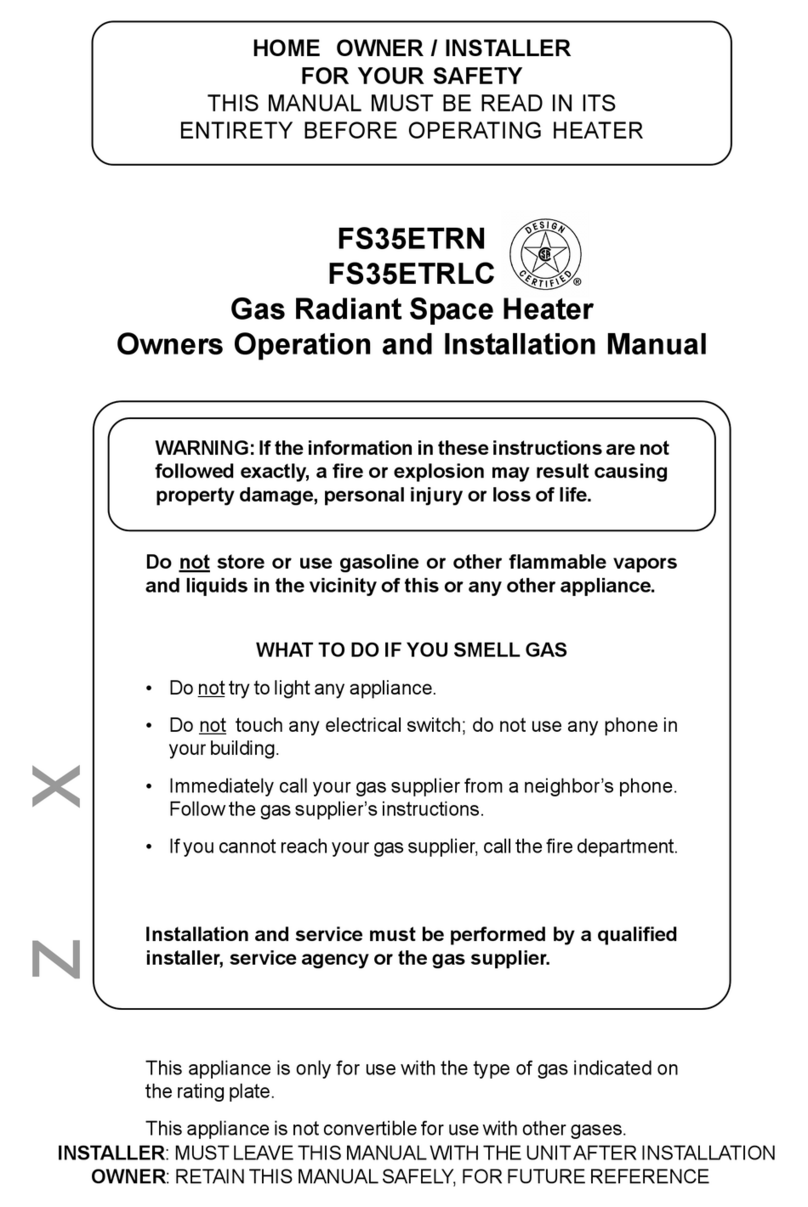 Rinnai FS35ETRN OWNER'S OPERATION AND INSTALLATION MANUAL Rinnai FS35ETRN OWNER'S OPERATION AND INSTALLATION MANUAL