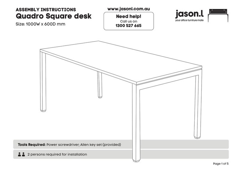 Jason.L Quadro Square desk User manual Jason.L Quadro Square desk User manual