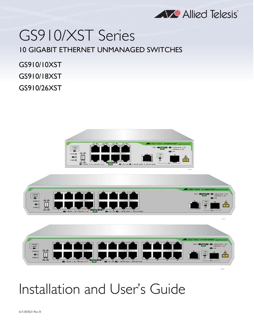 Allied Telesis GS910/XST Series User manual