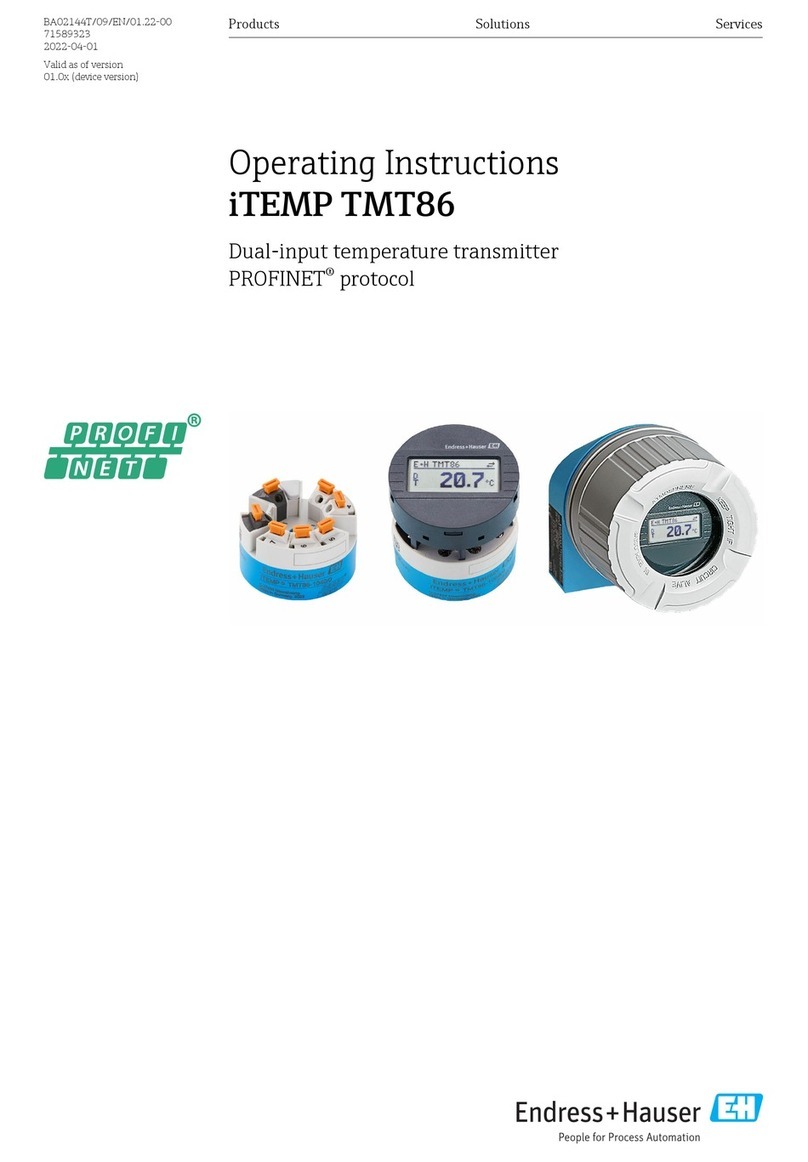 Endress+Hauser iTEMP TMT86 operating instructions