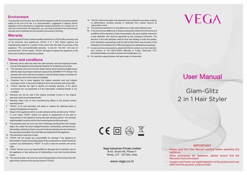Vega Glam-Glitz user manual