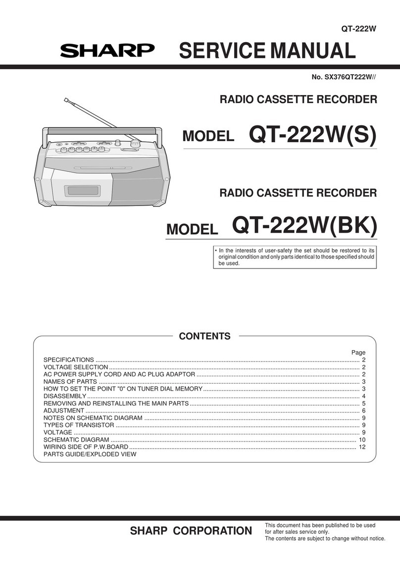 Sharp QT-222WS User manual
