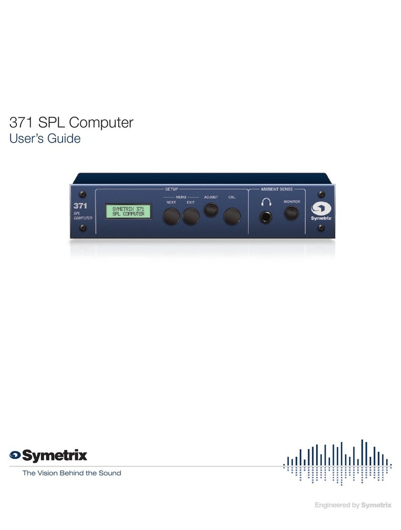 Symetrix 371 SPL User manual