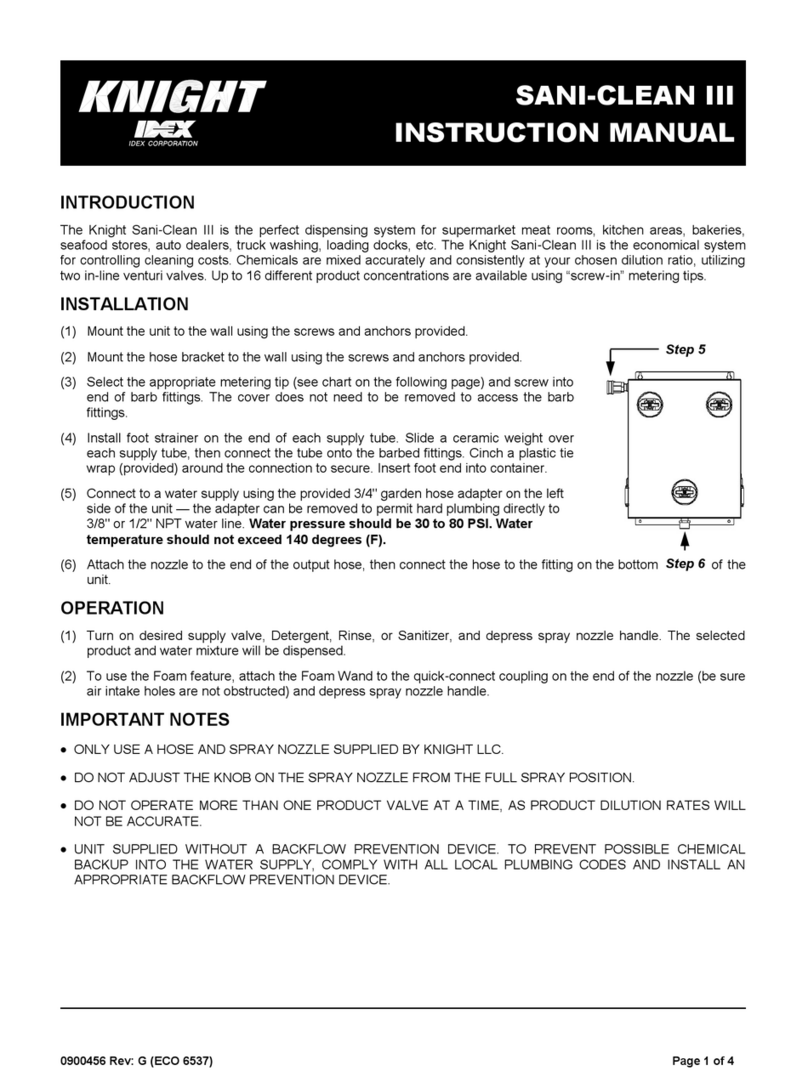 Knight SANI-CLEAN III instruction manual Knight SANI-CLEAN III instruction manual