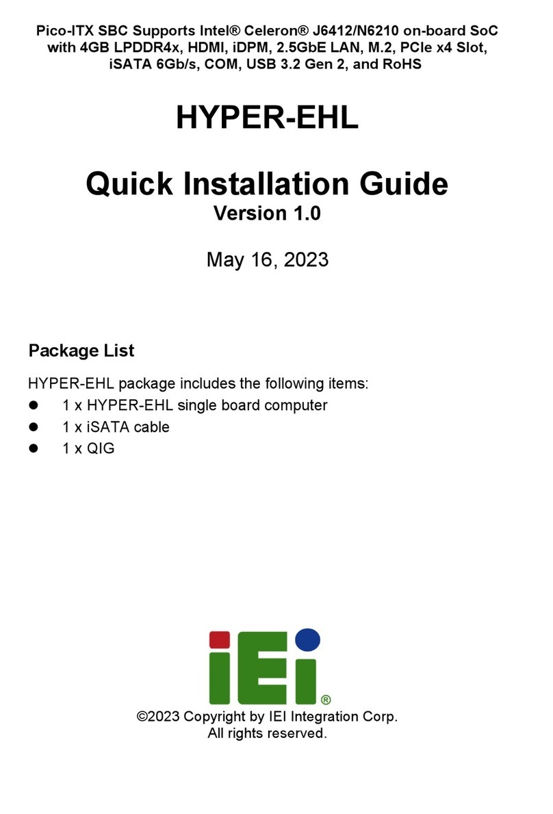 IEI Technology HYPER-EHL Quick installation guide