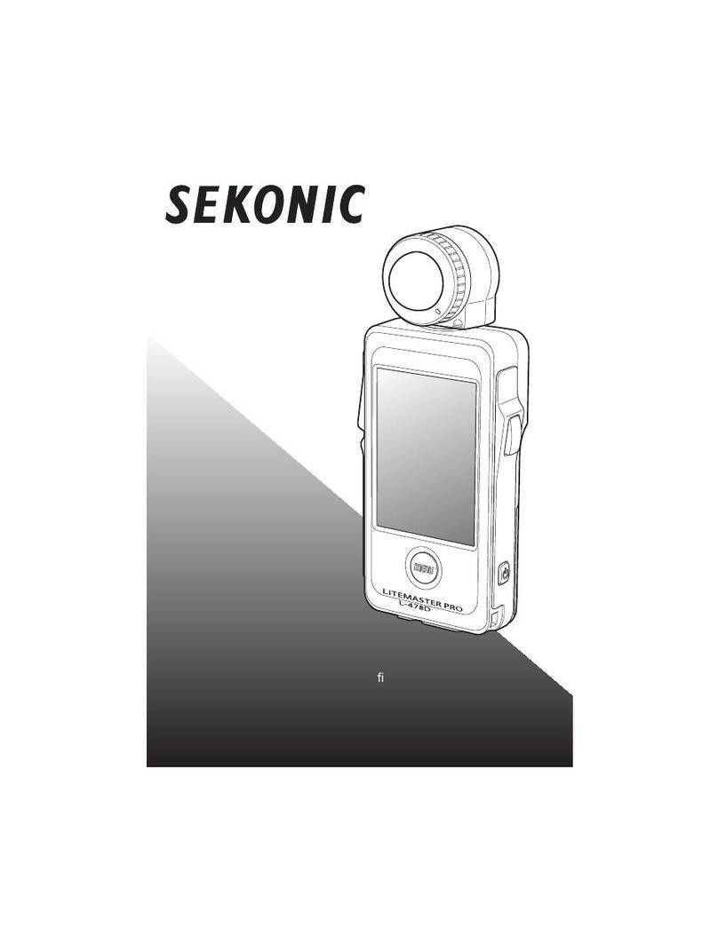 Sekonic LITEMASTER PRO L-478 Series User manual Sekonic LITEMASTER PRO L-478 Series User manual
