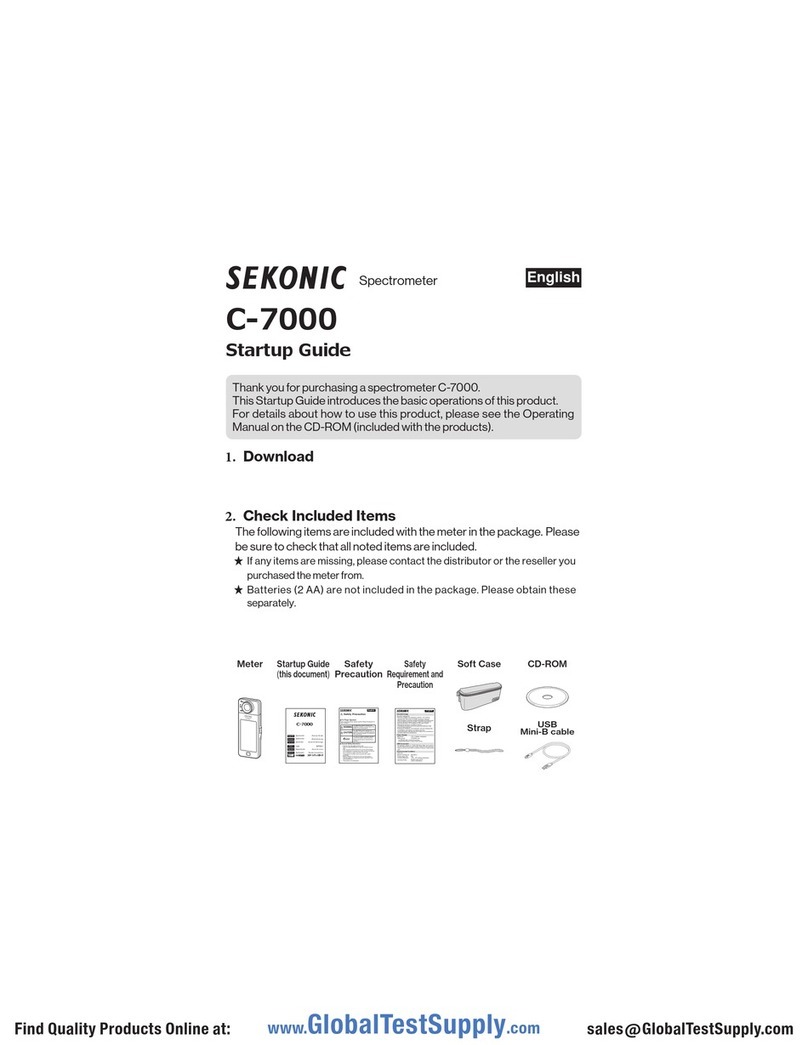 Sekonic SPECTROMASTER C-7000 Startup guide
