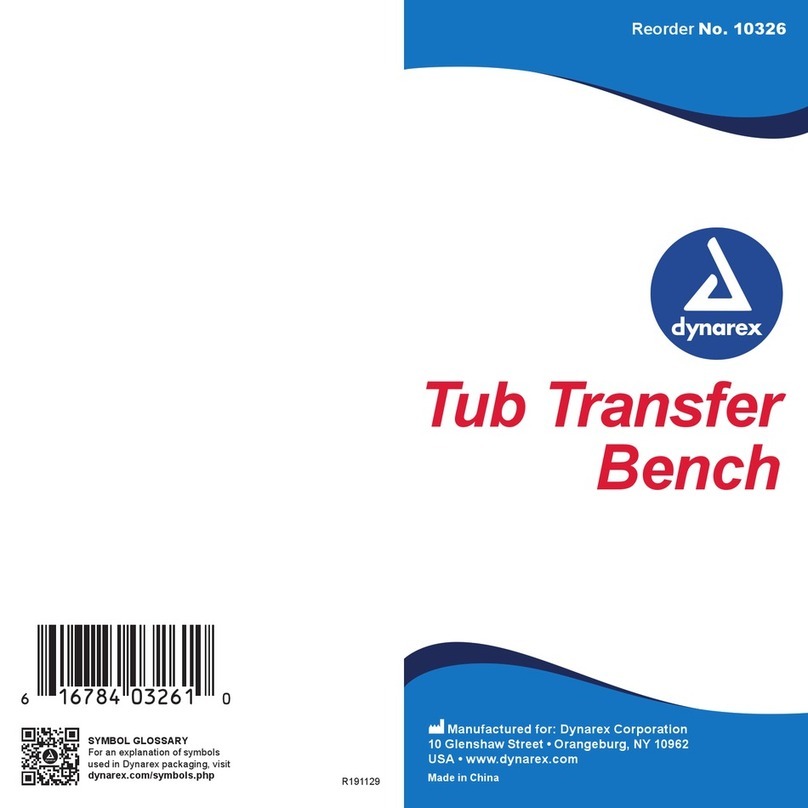 dynarex Tub Transfer Bench User manual