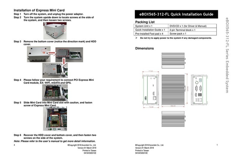 AXIOMTEK eBOX565-312-FL Series User manual AXIOMTEK eBOX565-312-FL Series User manual