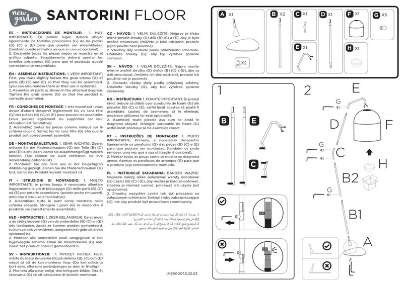 NewGarden SANTORINI Assembly instructions NewGarden SANTORINI Assembly instructions